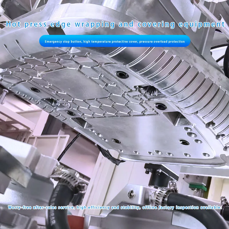 Hot press edge wrapping and covering equipment