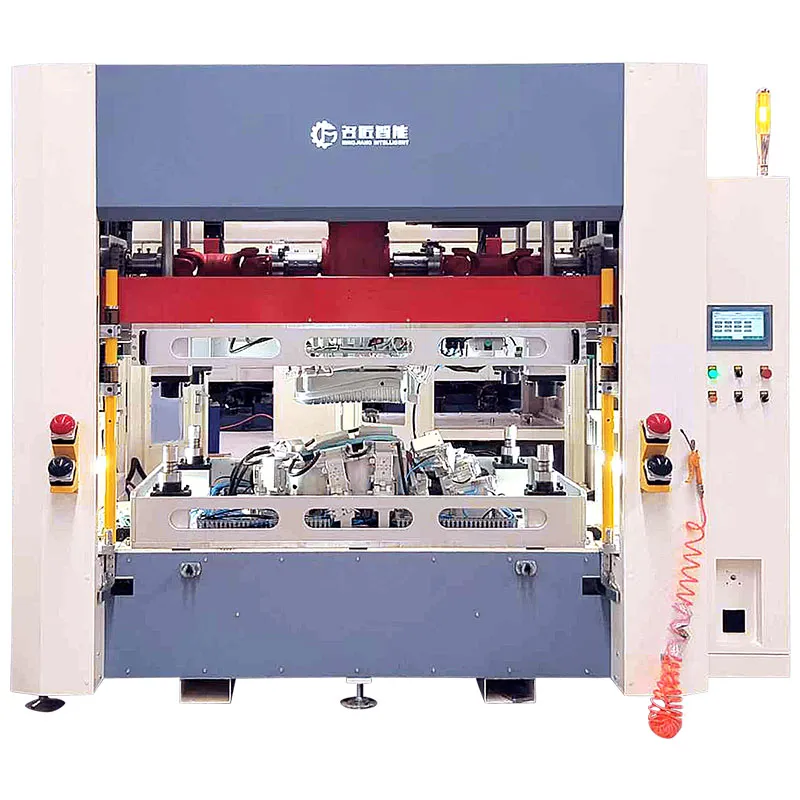 Hot press edge wrapping and covering equipment